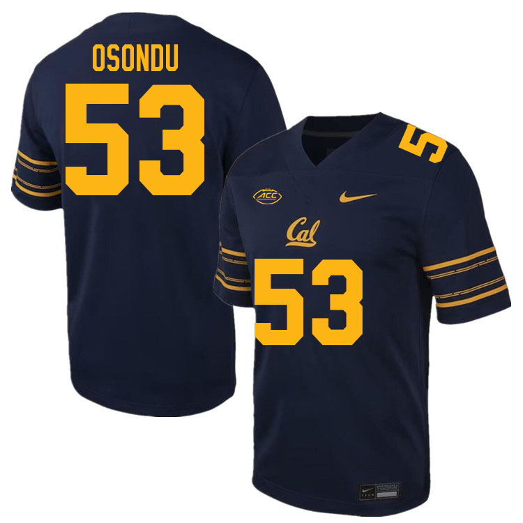 Men #53 Eze Osondu California Golden Bears ACC Conference College Football Jerseys Stitched Sale-Nav